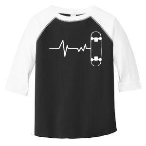 Skateboard Heartbeat Pulse Toddler Fine Jersey T-Shirt