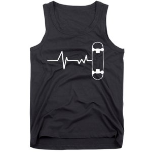 Skateboard Heartbeat Pulse Tank Top