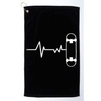 Skateboard Heartbeat Pulse Golf Towel