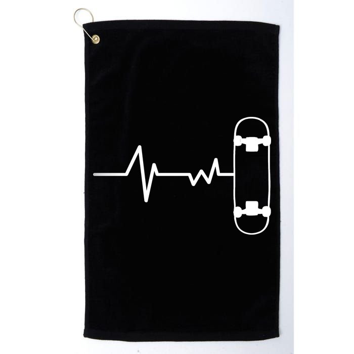 Skateboard Heartbeat Pulse Golf Towel