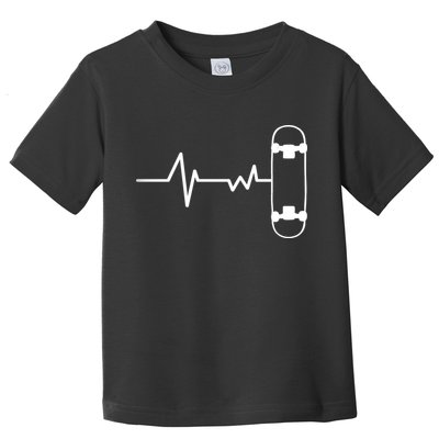 Skateboard Heartbeat Pulse Toddler T-Shirt