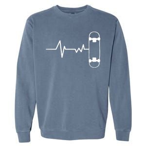 Skateboard Heartbeat Pulse Garment-Dyed Sweatshirt