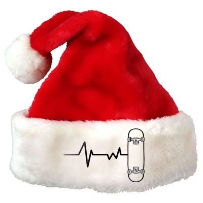 Skateboard Heartbeat Pulse Premium Christmas Santa Hat