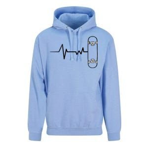 Skateboard Heartbeat Pulse Unisex Surf Hoodie