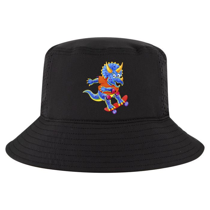 Skateboard Triceratops Cool Comfort Performance Bucket Hat