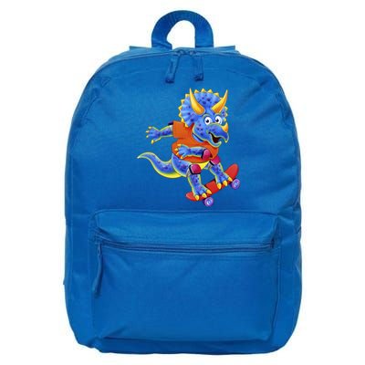 Skateboard Triceratops 16 in Basic Backpack