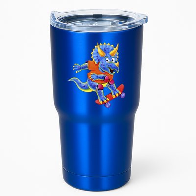 Skateboard Triceratops Tumbler