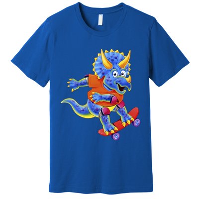 Skateboard Triceratops Premium T-Shirt