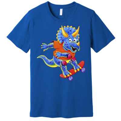 Skateboard Triceratops Premium T-Shirt