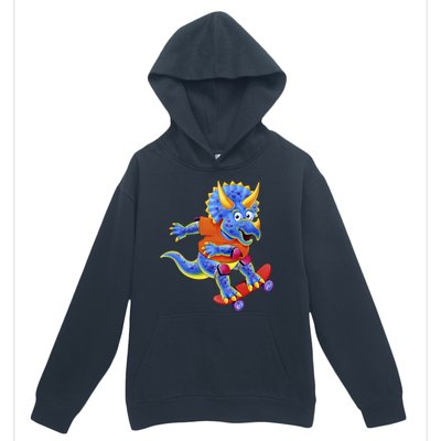 Skateboard Triceratops Urban Pullover Hoodie