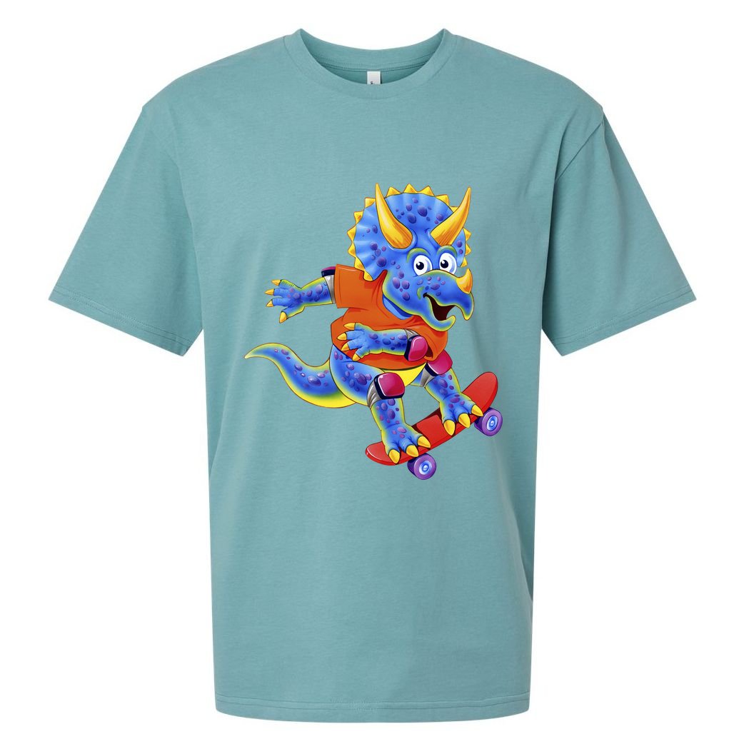 Skateboard Triceratops Sueded Cloud Jersey T-Shirt