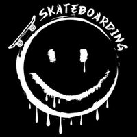 Skateboarding Graffiti Smile Face Cooling Performance Crew T-Shirt