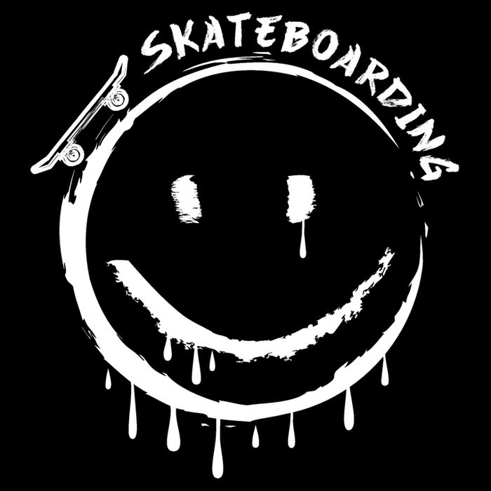Skateboarding Graffiti Smile Face Cooling Performance Crew T-Shirt