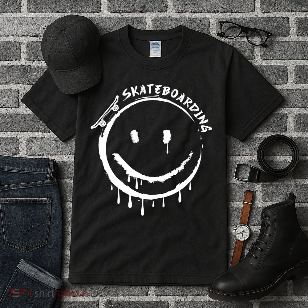 Skateboarding Graffiti Smile Face Tall T-Shirt
