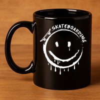 Skateboarding Graffiti Smile Face 11oz C Handle Ceramic Mug