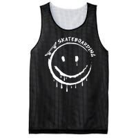 Skateboarding Graffiti Smile Face Mesh Reversible Basketball Jersey Tank