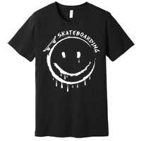 Skateboarding Graffiti Smile Face Premium T-Shirt