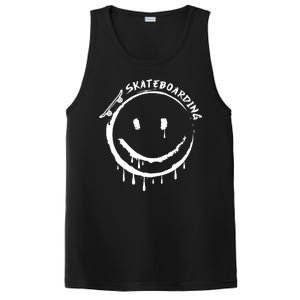 Skateboarding Graffiti Smile Face PosiCharge Competitor Tank