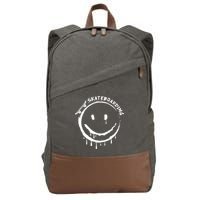 Skateboarding Graffiti Smile Face Cotton Canvas Backpack