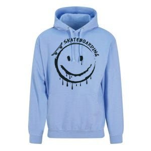 Skateboarding Graffiti Smile Face Unisex Surf Hoodie