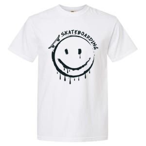 Skateboarding Graffiti Smile Face Garment-Dyed Heavyweight T-Shirt