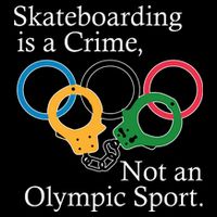 Skateboarding Is A Crime Not An Olympic Sport Cooling Performance Crew T-Shirt