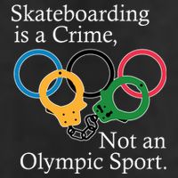 Skateboarding Is A Crime Not An Olympic Sport Adult Drive Performance Visor