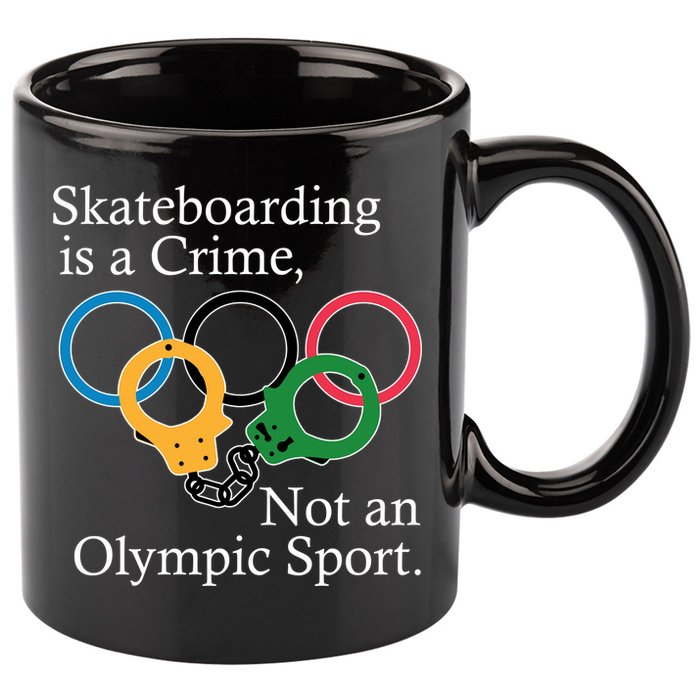 Skateboarding Is A Crime Not An Olympic Sport 11oz C Handle Ceramic Mug