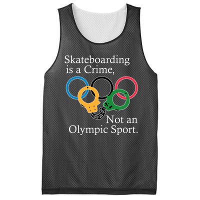 Skateboarding Is A Crime Not An Olympic Sport Mesh Reversible Basketball Jersey Tank