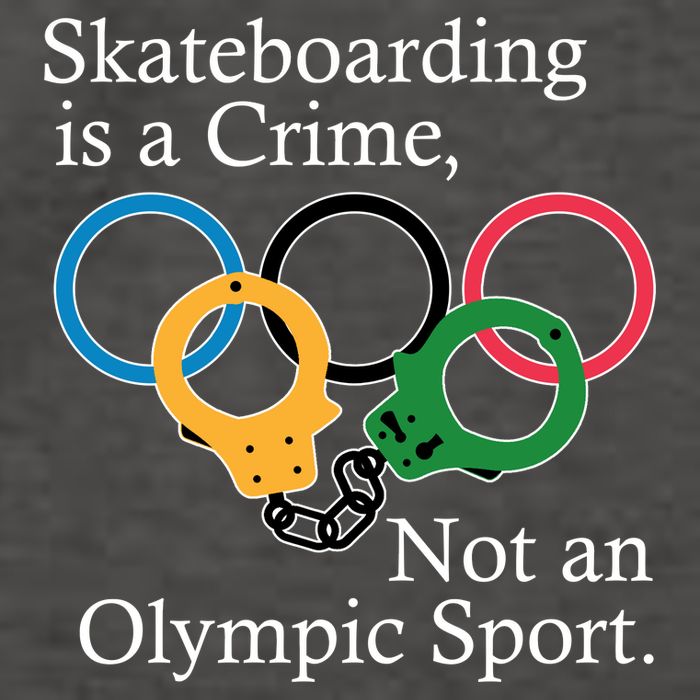 Skateboarding Is A Crime Not An Olympic Sport Vector Backpack