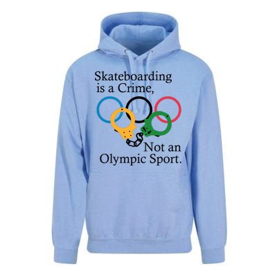 Skateboarding Is A Crime Not An Olympic Sport Unisex Surf Hoodie