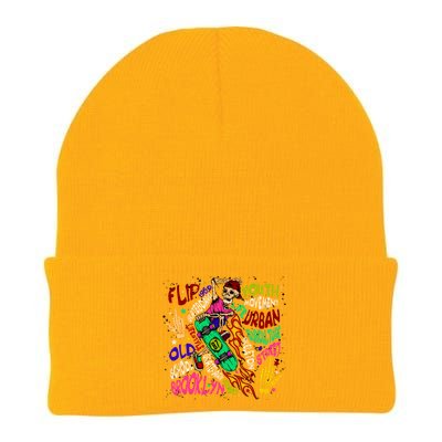 Skateboarding Skeleton Dude Knit Cap Winter Beanie