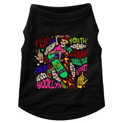 Skateboarding Skeleton Dude Doggie Tank