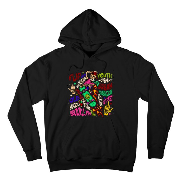 Skateboarding Skeleton Dude Hoodie