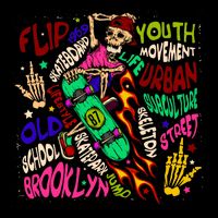 Skateboarding Skeleton Dude T-Shirt