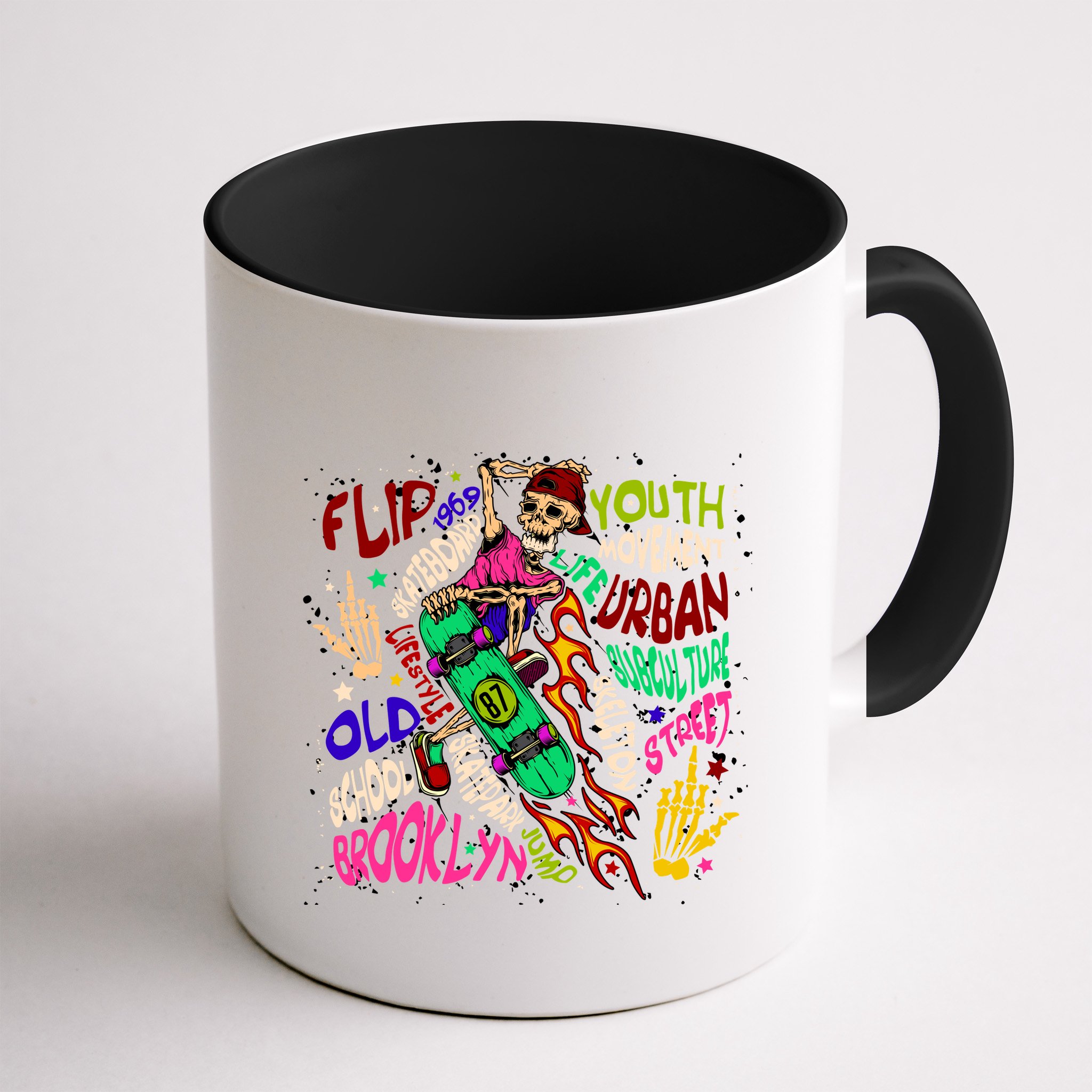 Skateboarding Skeleton Dude Mug
