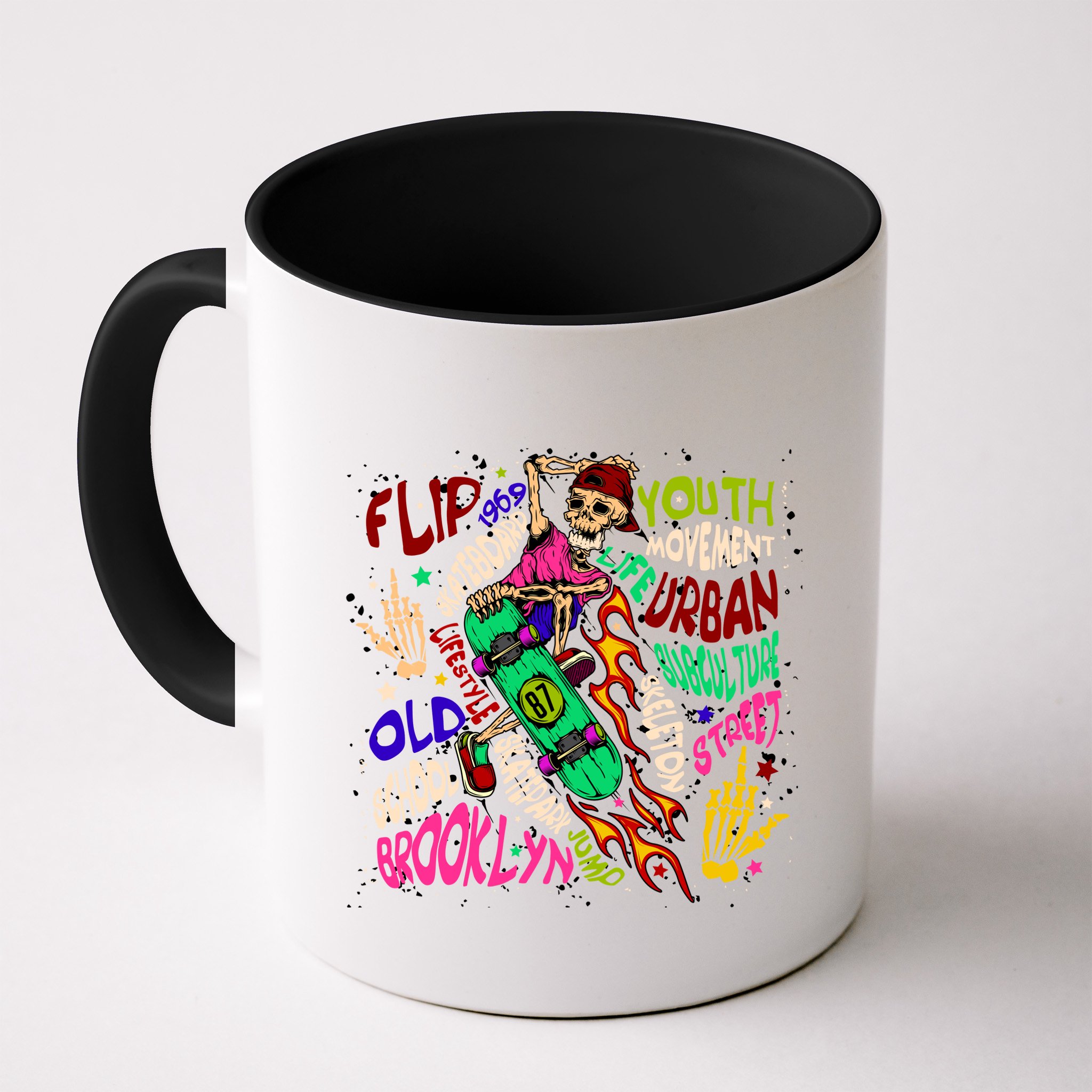 Skateboarding Skeleton Dude Mug