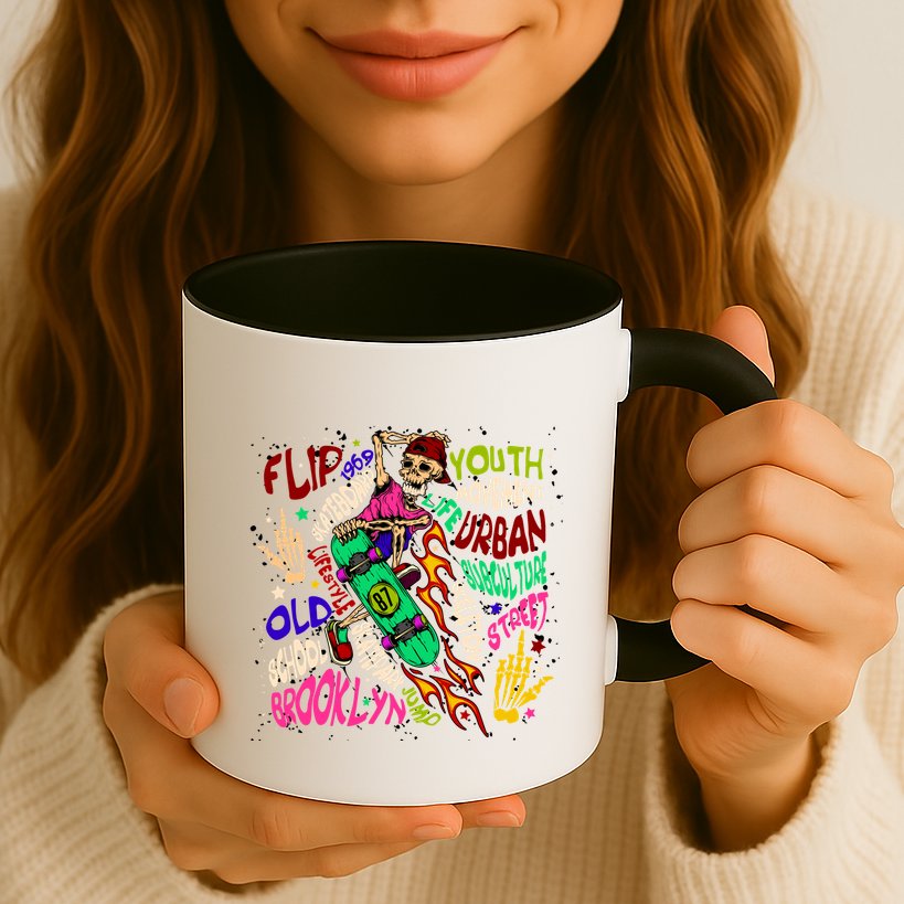 Skateboarding Skeleton Dude Mug