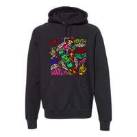 Skateboarding Skeleton Dude Premium Hoodie