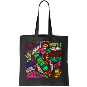 Skateboarding Skeleton Dude Tote Bag