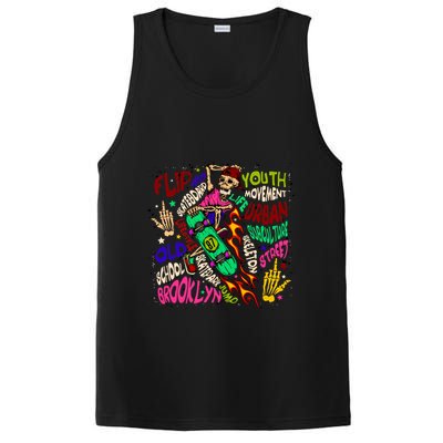 Skateboarding Skeleton Dude PosiCharge Competitor Tank