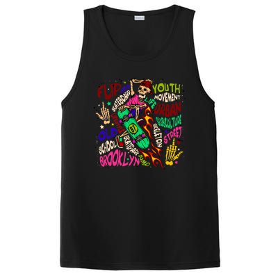 Skateboarding Skeleton Dude PosiCharge Competitor Tank