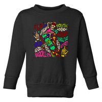 Skateboarding Skeleton Dude Toddler Sweatshirt