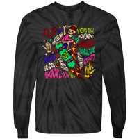 Skateboarding Skeleton Dude Tie-Dye Long Sleeve Shirt