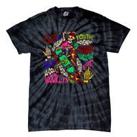 Skateboarding Skeleton Dude Tie-Dye T-Shirt