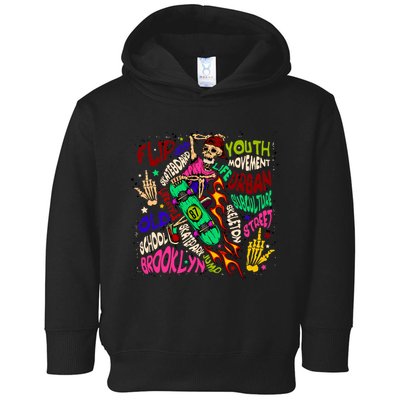 Skateboarding Skeleton Dude Toddler Hoodie