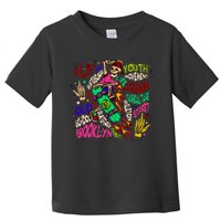 Skateboarding Skeleton Dude Toddler T-Shirt