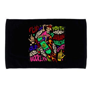 Skateboarding Skeleton Dude Microfiber Hand Towel