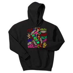 Skateboarding Skeleton Dude Kids Hoodie