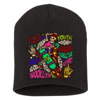 Skateboarding Skeleton Dude Short Acrylic Beanie